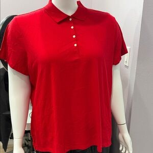 St. John's Bay Red Button Down Women's Top